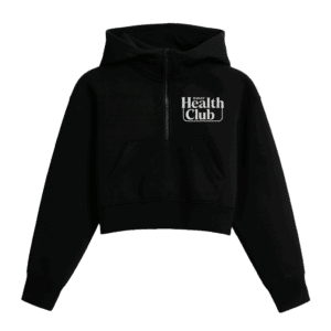 "Be Good To Yourself" Cropped Hoodie – Black