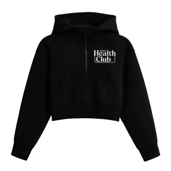 "Be Good To Yourself" Cropped Hoodie – Black